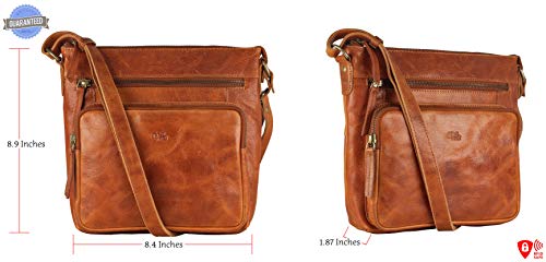 Image of Genuine Leather Crossbody Purse and Handbags - Crossover Bag Over the Shoulder Women | Genuine Leather
