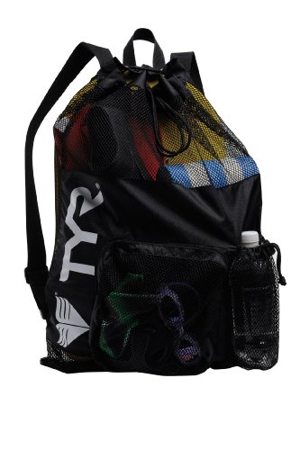 TYR Big Mesh Mummy Gear Bag, Black, 20.25