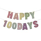 Gakufai Happy 100 Days Banner Celebration Macaron 100th Day of School Birthday Wedding Party Decor Theme Party Decoration