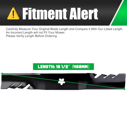 Image of Grasscool Z254F Mulching Blades for Husqvarna 54 inch Mower Z254 MZ54 RZ5424 LGT2654 YTH24V54 54'' Deck Zero Turn Replace 187256 532187256 532187254