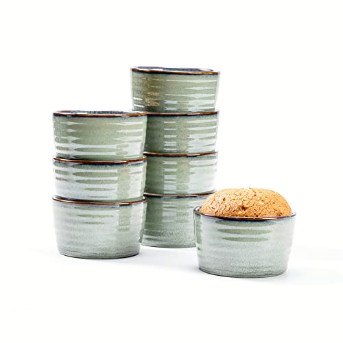Set Di 6 Ciotoline In Ceramica Per Creme Brulee E Soufflé | Resistente Al Forno | 230 Ml - Foto 9