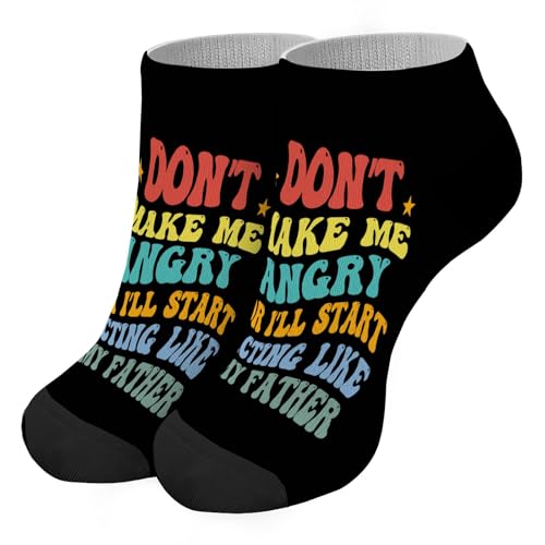 Don't Make Me Angrys Or I'll Start Acting Like My Father Low Cut Socks Athletic Sock For Girls Athletic Sock CuteSock2