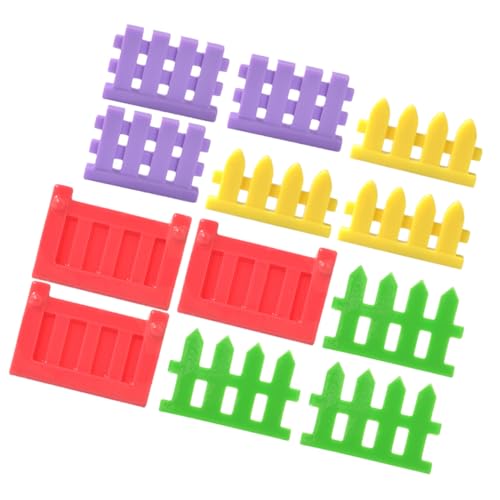 CORHAD 24pièces Clôture Miniature Résine Colorée pour Décoration De Jardin Et Maison Accessoires pour Féérique Et Maison De Poupée