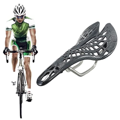 Aeiofu Bicycle Saddle Carbon Fiber Bike Hollow Saddle Slippy Curves Ultralight Bicycle Seat Accessories For Cycling Mountain Bike Bicycle Seat Saddle Ultra-Light Carbon Fiber Seat Saddle #TOP15