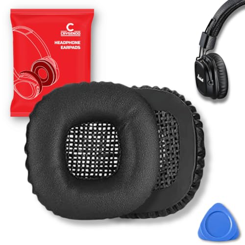 Image of Crysendo Protein Leather Replacement Ear Pads for Marshall Major 1 /2, Black