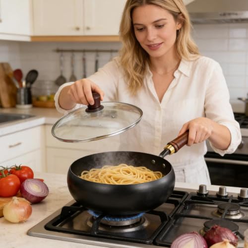 Wok de Hierro Fundido Negro 24cm miniatura 4