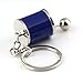 maycom Creative Auto Part Model Gear Box Keychain Six-speed Manual Transmission Shift Lever Gear Box Keyring Key Chain Ring Keyrings Keyfob (Blue)