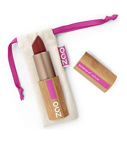Zao - Barra de labios clásica de bambú - Nº 465 / Rojo oscuro - 3,5 g