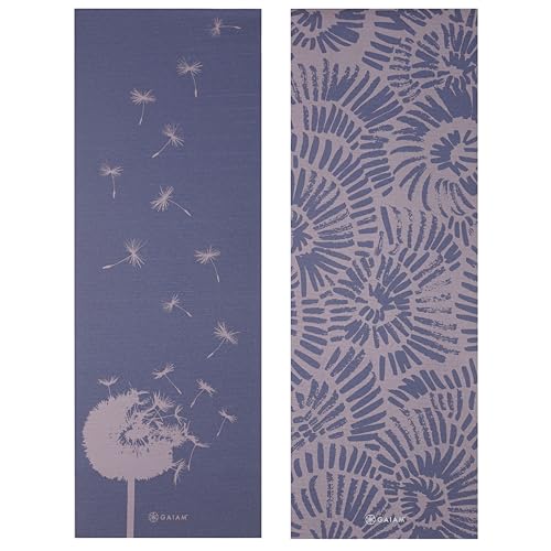 Image of Gaiam Yoga Mat - Premium 6mm Print Reversible Extra Thick Non Slip Exercise & Fitness Mat for All Types of Yoga, Pilates & Floor Workouts (68 inch x 24 inch x 6mm Thick)