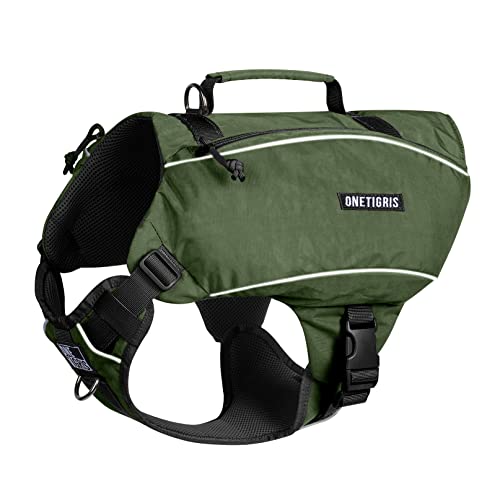 OneTigris-Y-Shaped-Dog-Backpack-with-Handle-Pockets-No-Pull-D-Rings-Lightweight-Hiking-Gear-for-Dogs-Hunting-Camping-Travel-Large-Green - Cucciolini Doodles   OneTigris-Y-Shaped-Dog-Backpack-with-Handle-Pockets-No-Pull-D-Rings-Lightweight-Hiking-Gear-for-Dogs-Hunting-Camping-Travel-Large-Green