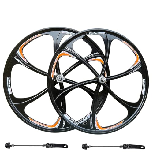 ZCXBHD 26" ܂肽ݎ]ԗp }OlVE BMX zC[Zbg 6 {X|[N s[X\ ]ԃfBXNu[LΉ 100/135mm nu 6-9[^[(Blue- Orange,Pair)