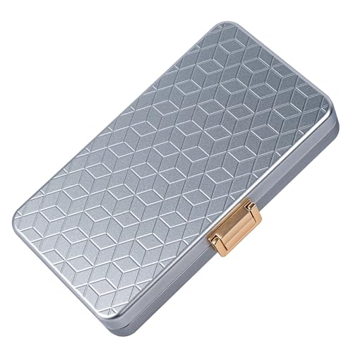Goshentech Reiseetui Kapazität 4 Stück Toro-Größe robuste Metalllegierung Außenbox luft-/wasserdicht (15 2 cm x 50 Ringstärke) (Silber)