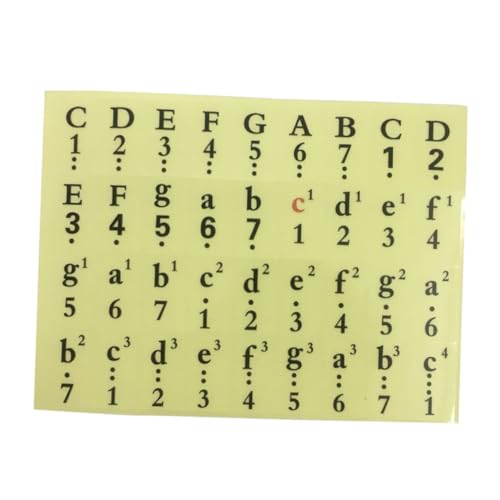ibasenice Piano Keyboard Numbered Stickers 61/54/49 Keys Removable Musical Notation Fade-Proof 1 Pack