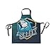 Sawhonn Carino Re Pesce Squalo Animale Grembiule da Cucina Chef Donna Uomo Cuoco Regolabile Grembiuli con 2 Tasche da 1pz Ristorante Cottura BBQ Bar Cameriere