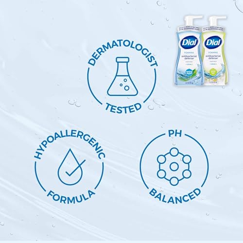 Dial Foaming Hand Wash Variety Pack, 5 Pack Hand Soap in Pump Bottles, Gentle Moisturizing Aloe Vera Formula, White Tea/Spring Water, 10 fl oz. Each - Image 5