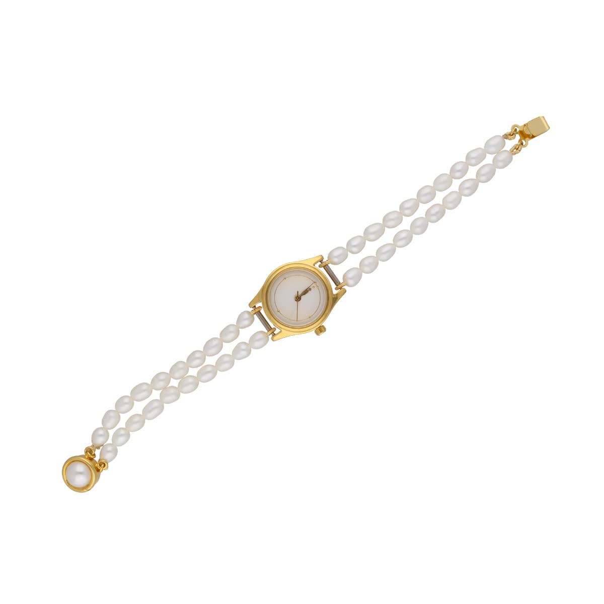 Sri Jagdamba Pearls Tanmayi 2 Lines Pearl Wrist Watch (B0B3JL63GB) Amazon Price History, Amazon Price Tracker