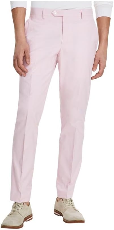 Tommy Hilfiger Mens Modern fit Dress Pants 32/32 Pink Solid Stretch