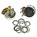Pack of 2 Full Size Alpha Guitar Bass Pots Potentiometer with 19.5mm Brass Shaft Guitar Audio Pot A250K