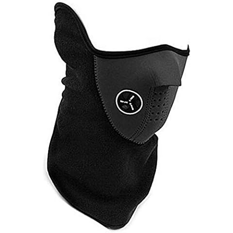 DTOL Neoprene Neck Warm Half Face Mask Winter Veil for Sport Bike Bicycle Motorcycle Ski Snowboard Color Black Cover