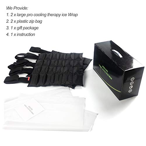 image for WORLD-BIO Ice Pack Cooling Wrap for Horse Injuries, Therapy Full Leg I