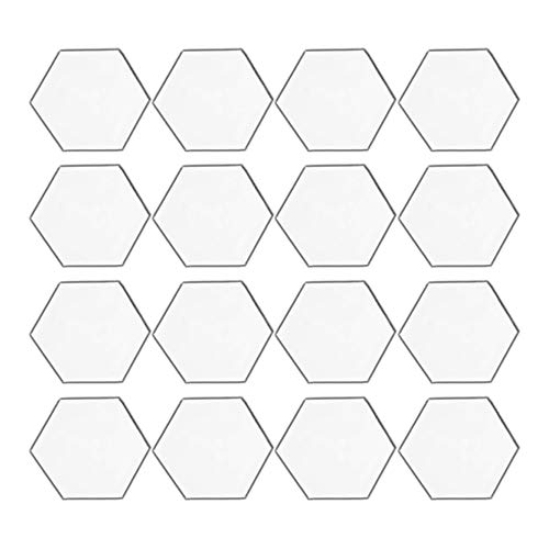yyuezhi 12pcs Pegatinas Pared Espejo Hexagonales Espejo Acrílico Adhesivos de Pared Hexágono Hojas de Espejo Acrílico Autoadhesivas Pegatinas de Pared para Decoración de la Habitación