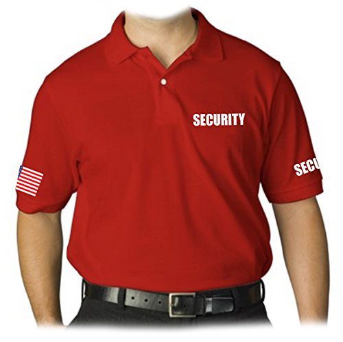 Gs-eagle Men's Security Polo Shirt with American Flag2