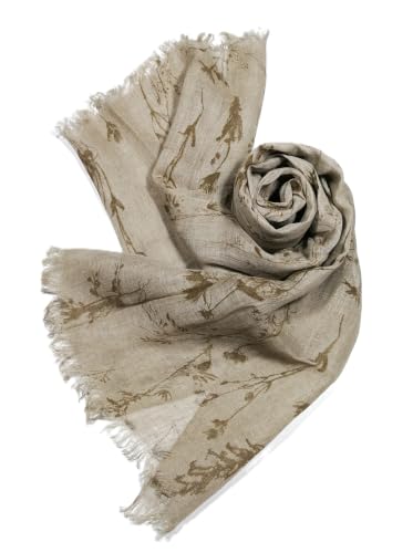 Image of Shanlin Unisex Natural Color 100% Linen Scarves for Men and Women