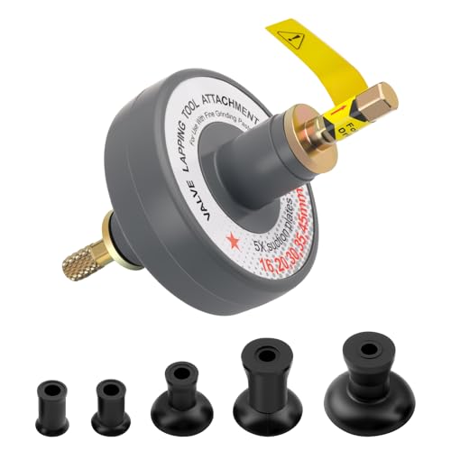 VKQTS Valve Lapping Tool Kit with 5 Suction Cups Valve Lapping Kit with Working Speed of 1000-1250 RPM Universal Valves Grinding Tool Attachment Tools for Small Engine Repair