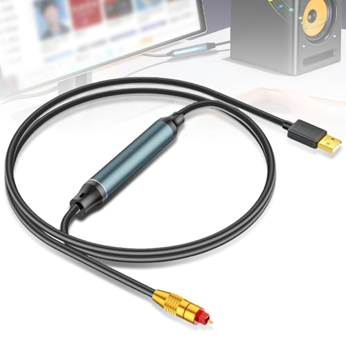 GOMETY USB zu Optischer Audio Adapter USB-A zu Fiber Optic Audio SPDIF Port Anschluss 3M, Toslink Adapter Fiber Optic Kabel für PS5/PC/Laptop - Optische Soundkartemit Plug&Play, Schwarz GOMETY USB zu Optischer Audio Adapter USB-A zu Fiber Optic Audio SPDIF Port Anschluss 3M, Toslink Adapter Fiber Optic Kabel für PS5/PC/Laptop - Optische Soundkartemit Plug&Play, Schwarz