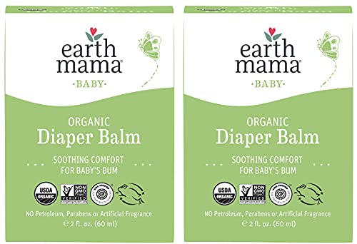 Image of Earth Mama Organic Diaper Balm 2-Ounce | Diaper Cream for Baby | EWG Verified, Petroleum & Artificial Fragrance-Free with Calendula for Sensitive Skin (2-Pack)
