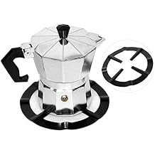 Gas Reducer, Gas Stove Grates Stainless Iron Pot Holder Stand Wok Adapter for Espresso Maker, 5.2 x 5.2 x 0.1in Black