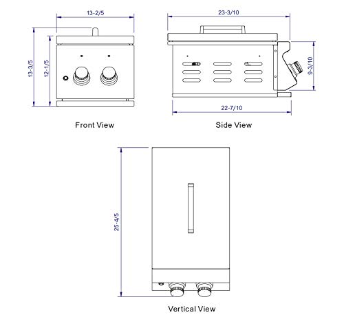 Whistler Bbq Grill Built In Double Side Burner For Outdoor Kitchen Island #TOP6