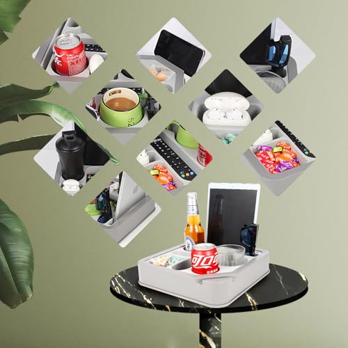 Finthech TY001 Couch Cup Holder Tray ,Finthech Food-Grade Silicone And Plastic Couch Caddy thumb #2