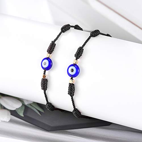 Image of Tarsus Evil Eye 7 Knot Lucky Bracelets Red String Amulet for Women Men