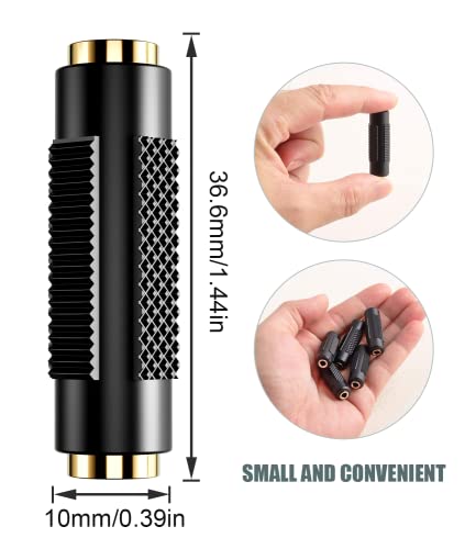 Panpeo 3.5 Mm Female To Female Adapter, 3.5Mm Stereo Jack To 3.5Mm Stereo Jack Adapter Connectors Stereo Coupler Female To Female Gold Plated -4Pack #TOP2