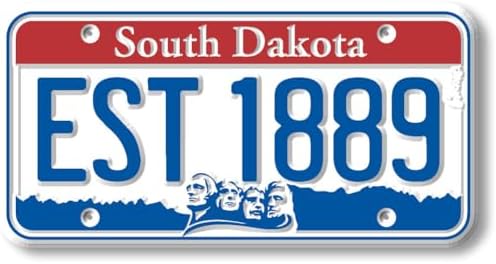 South Dakota State License Plate Magnet by Classic Magnets, 1.9" x 3.8", Collectible 3D Rubber Vintage-Style Souvenirs and Gifts Made in the USA image 5