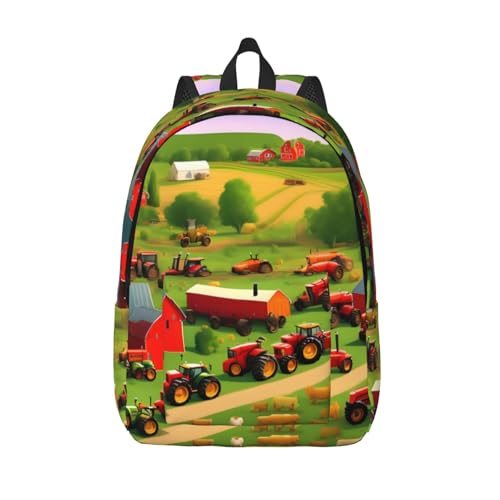 Sac à dos tracteur ferme femme avec compartiment ordinateur et dos rembourré