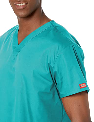 Image of Dickies Women's Jr. Fit V-Neck Scrub Top Multiple Patch Pockets