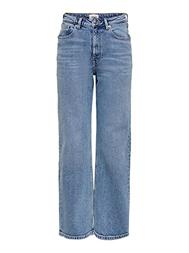 ONLY Female High Waist Jeans ONLJuicy Life Wide 2628Medium Blue Denim 2...
