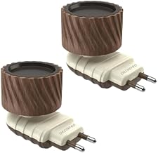 Orzinpro Wooden Kapoor dani Set of 2, Pooja Camphor Diffuser for Home Bakhoor Burner Puja Kapoor Dani Electric Kapoor Dani for puja Kapoor Lamp Machine Diffuser (Set of 2)
