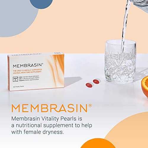 Membrasin Vitality Pearls, Feminine Moisturizer Oral Supplement for Vaginal Dryness, Estrogen-Free Daily Supplement to Help Maintain Natural Lubrication, 60 Pills 3 Membrasin Vitality Pearls, Feminine Moisturizer Oral Supplement for Vaginal Dryness, Estrogen-Free Daily Supplement to Help Maintain Natural Lubrication, 60 Pills