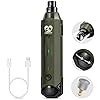 Casfuy 6-Speed Dog Nail Grinder – Newest Enhanced Pet Nail Grinder Super Quiet Rechargeable Electric Dog Nail Trimmer Painless Paws Grooming & Smoothing Tool for Large Medium Small Dogs (Army Green)