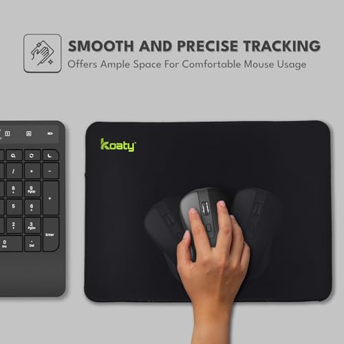 Image of Ultra-Smooth 350mm x 250mm Large Size Mousepad -3mm Thick Durable Stitched Edges, Non-Slip Rubber Base, Spill-Resistant, Perfect for Work, Gaming, and Home Office Pack of 5