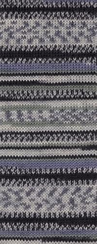 Gründl Hot Socks Mandello, Sockenwolle 8-fach, Sockengarn 8-fädig, dicke Stumpfwolle musterbildend, Farbverlauf, 150g / 300m (05 hellgrau grau anthrazit)