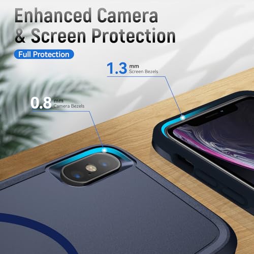 Teayoha for iPhone Xs Max Case,Fit for Magsafe Dual Layer Blue - image 4