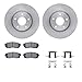Dynamic Friction Company Front Brake Rotors with 5000 Advanced Brake Pads includes Hardware 6512-68042