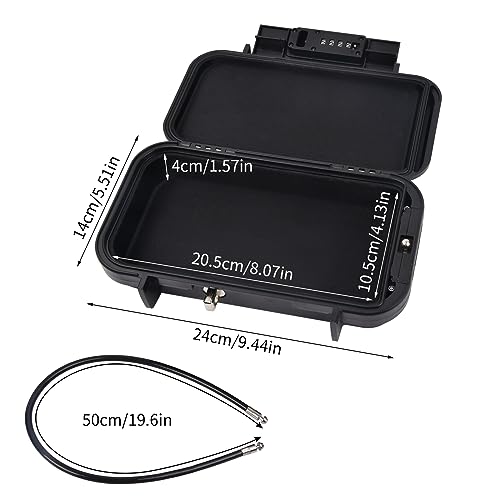 Portable Safe Box with Code, Waterproof Combination Security Case Lock Box, Travel Outdoor Key Safe Storage - Image 2