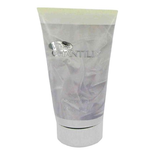 White Chantilly Bath & Shower Gel By Dana for Women 2 Oz / 60 Ml (Pack of 12)
