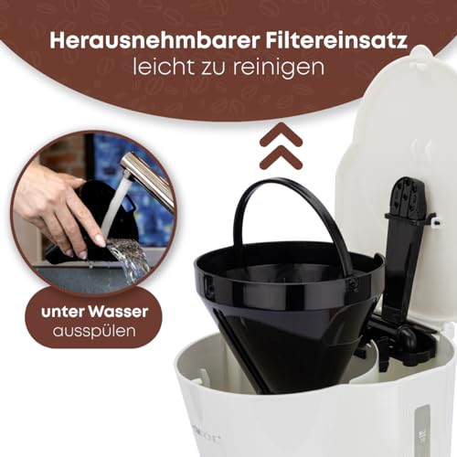 Clatronic® Kaffeemaschine | Kaffeeautomat für 12-14 Tassen (ca. 1,5 Liter) | Filterkaffeemaschine mit Nachtropfsicherung und… – Ansicht 6