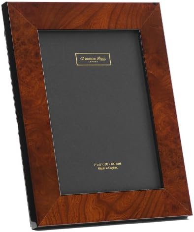 Addison Ross, Poplar Wood Veneer Photo Frame, 4x6, Dark Brown Poplar Fiber Back, 4 x 6 Inches